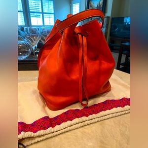 Bright Orange/Red Tory Burch Handbag